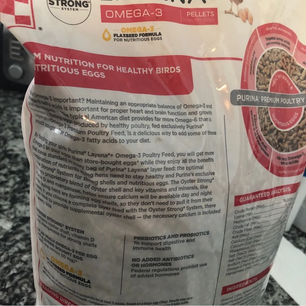 NWT PURINA LAYENA+ Omega3 Layer Pellets Optimum nutrition poultry feed New
